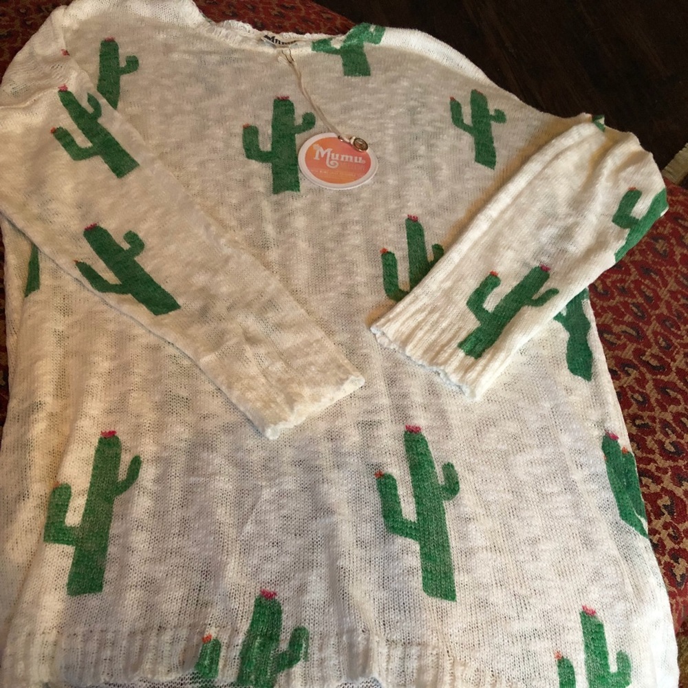 NWT Show Me Your Mumu Cactus Varsity sweater